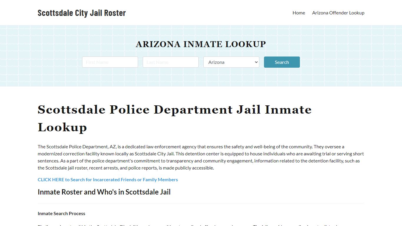 Scottsdale Police Department & City Jail, AZ Inmate Roster, Arrests ...
